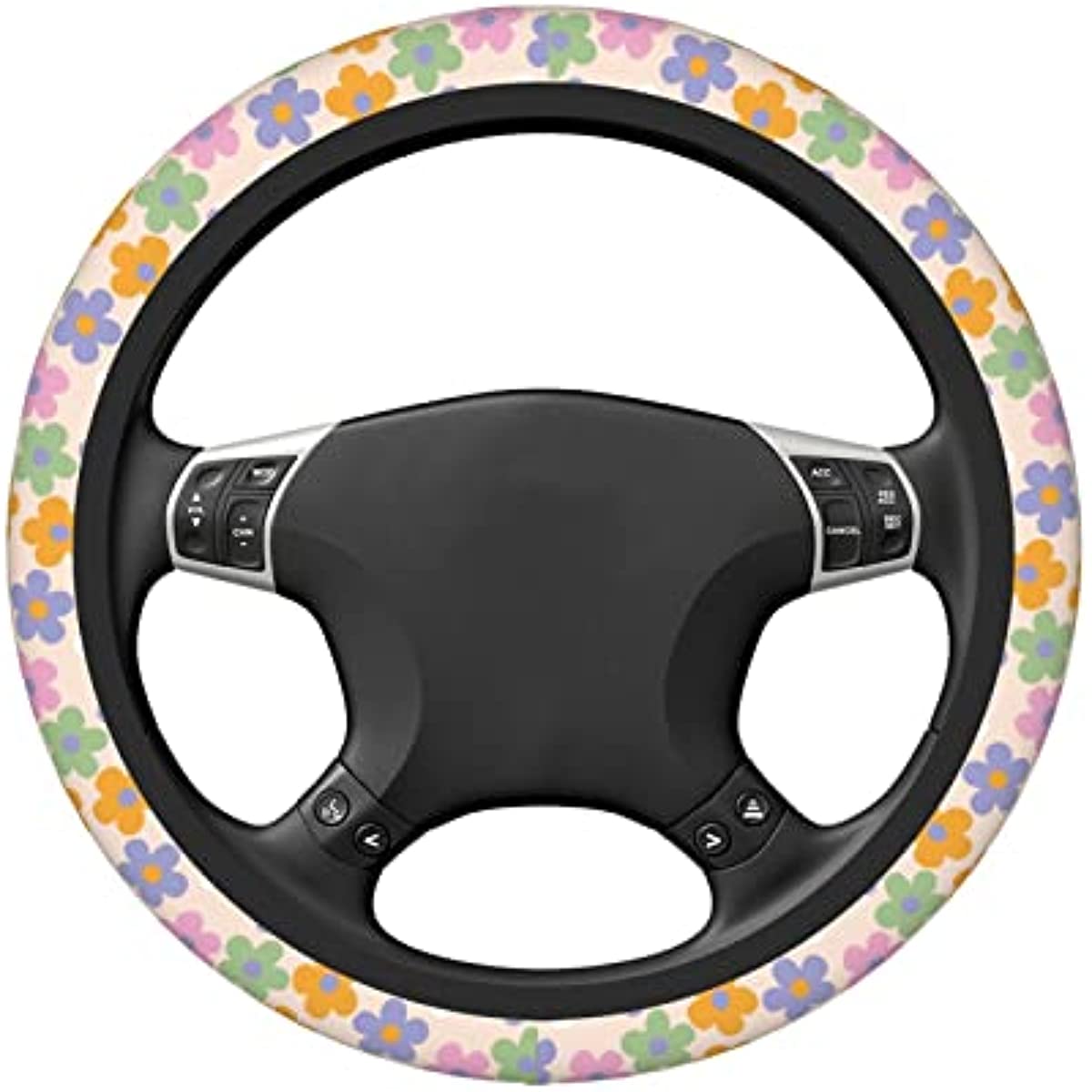 Kawaii Floral Steering Wheel Cover