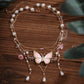 Butterfly Imitation Pearl Multi-Layer Necklace