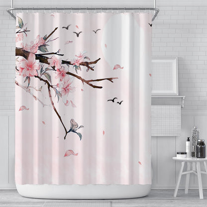 Kawaii Cherry Blossom Shower Curtains