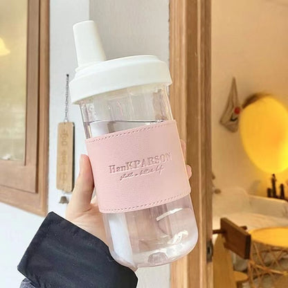 Kawaii Boba Tea Water Bottle in Pink