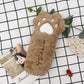 Kawaii Brown Plush Cat Paw Pencil Bag