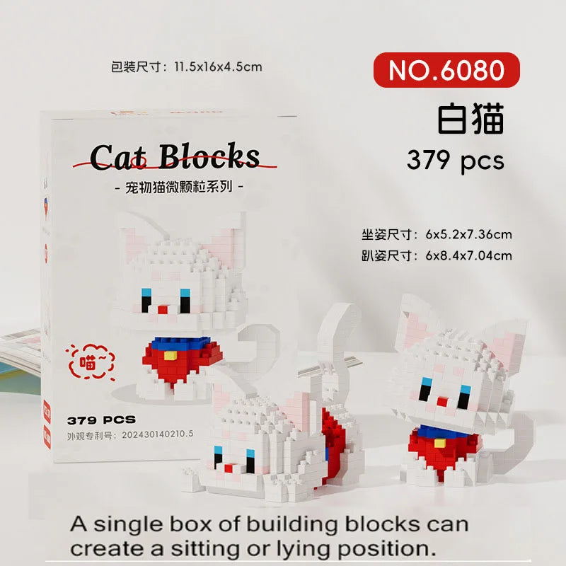 Cute Cat Building Block Toy