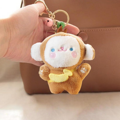 Kawaii Plush Monkey Keychain