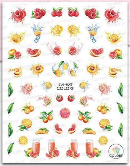 Kawaii Nail Art Fruit Decals