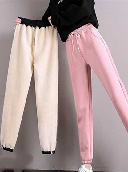 Pink Fleece Lined Sweat Pants