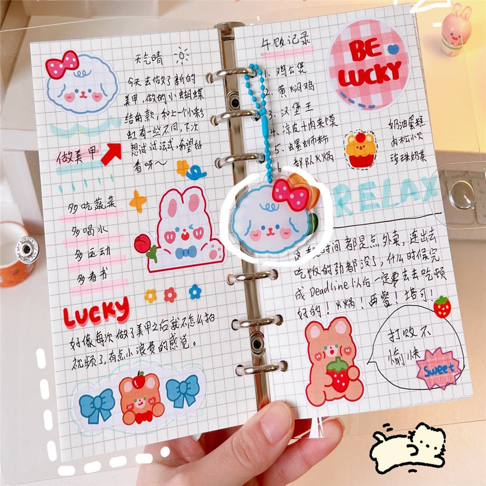 Kawaii Binder Notebook Inside