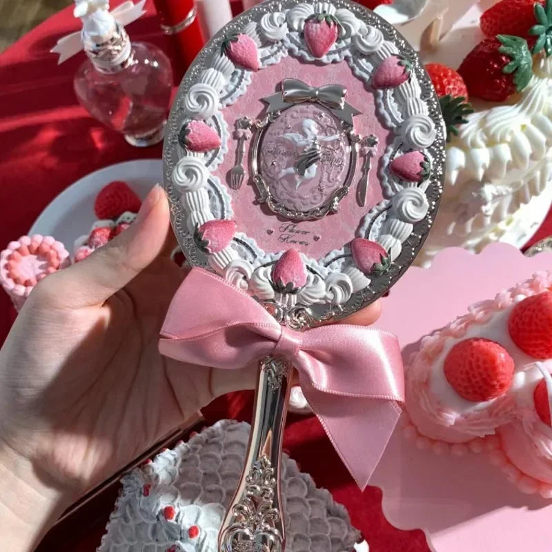 Strawberry Cupid Hand Mirror