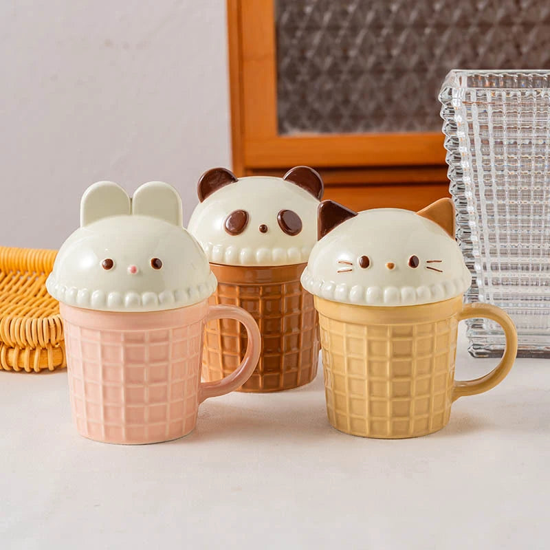 Cute Animal Ice Cream Mugs