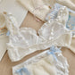 Kawaii White Plush Bunny Underwear Set