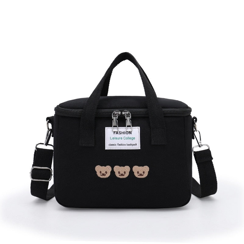 Kawaii Black Cooler Lunch Bag