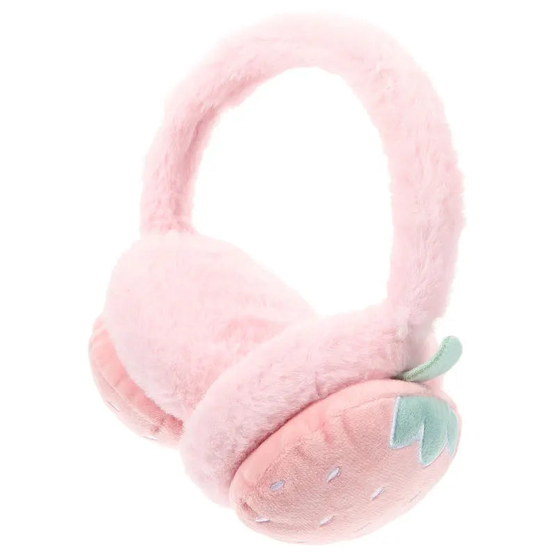 Kawaii Pink Strawberry Earmuffs