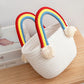 Rainbow Handle Tote Handbag