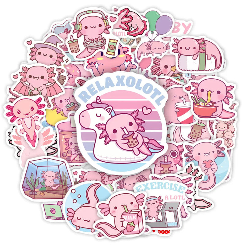 Kawaii Axolotl Sticker Pack