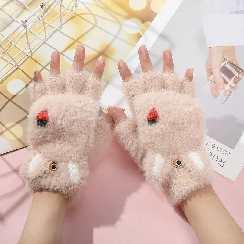 Kawaii Plush Bunny Mittens