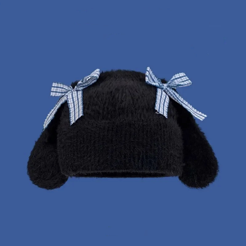 Cute Bow Bunny Beanie