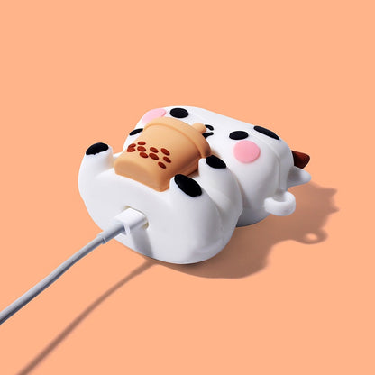 Kawaii Boba Tea Cow AirPods Case