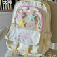 Kawaii backpack with star designs on a chair