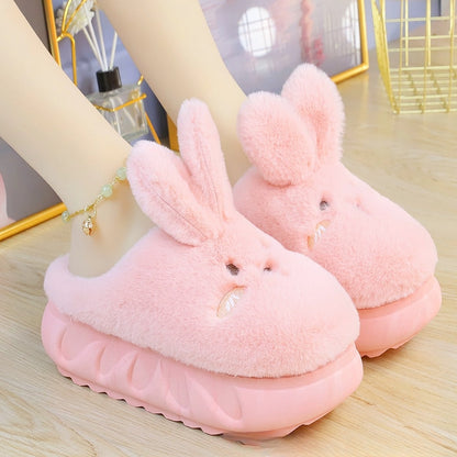 Kawaii Pink Plush Bunny Platform Slides