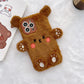 Kawaii Soft Plush Bear iPhone Case