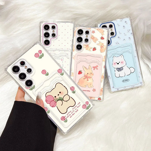 Cottage core cuties samsung phone case, all types picture here on a white background