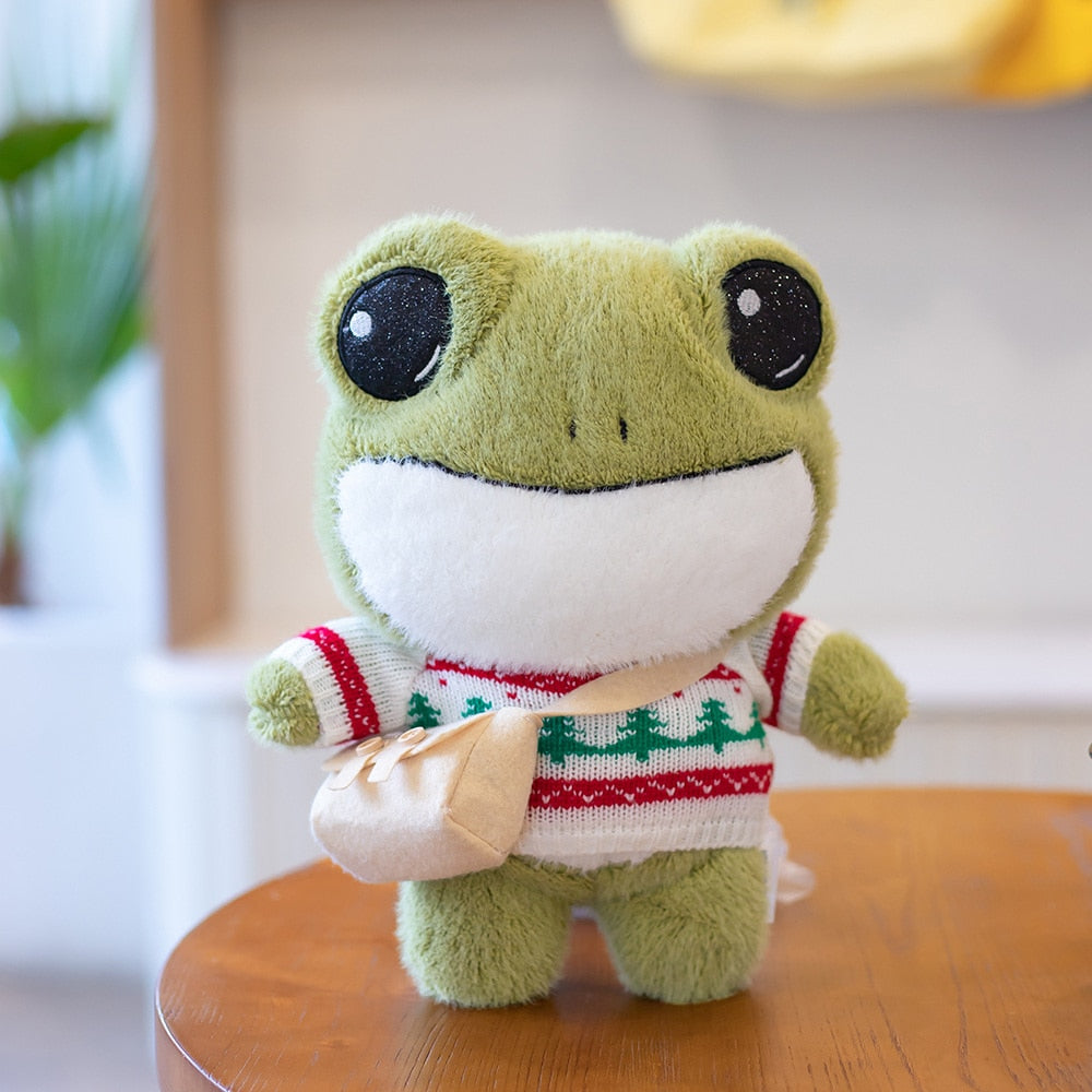 Kawaii Adventure Frog Plushie