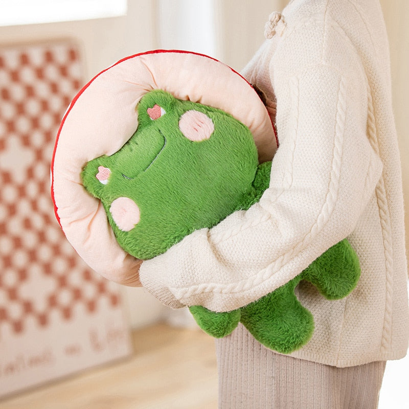 Kawaii Mushroom Frog Plushie