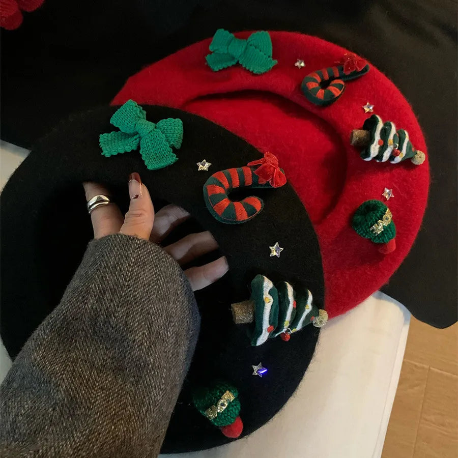 Christmas Beret Hats
