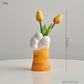 Kawaii Cat Paw Vase With Flowers