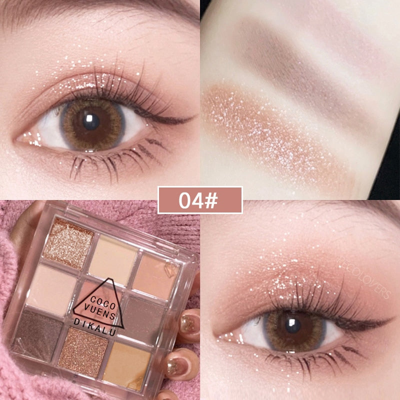 Kawaii Nine-Color Eye Shadow Palette