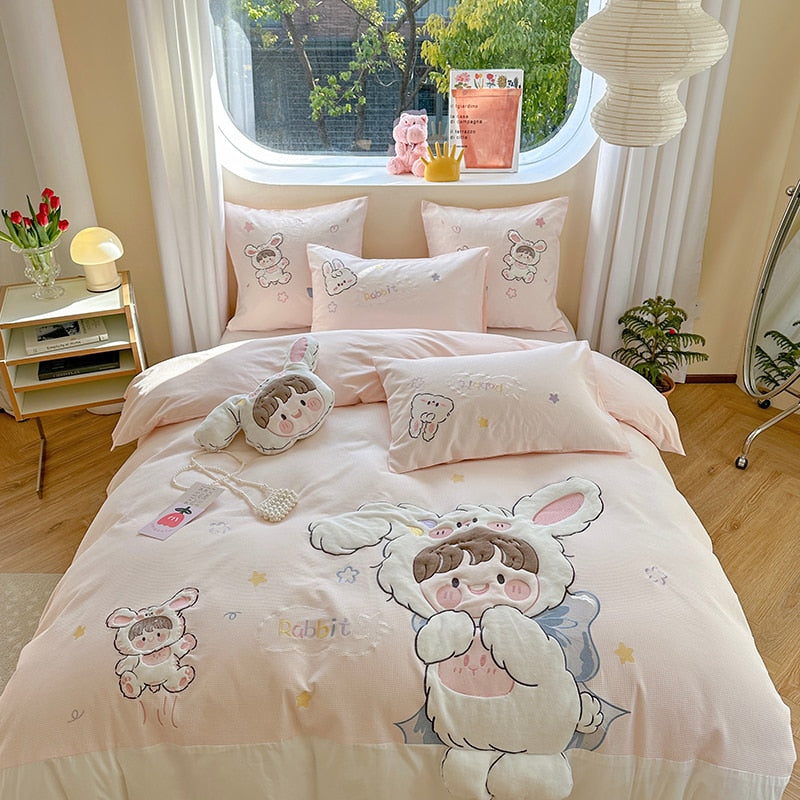 Kawaii Bunny Girl Bedding