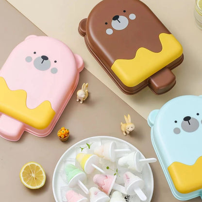 Cute Bear Ice Cream Mold Tray