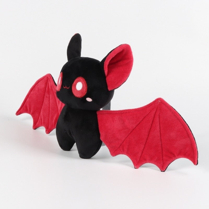 Kawaii Black and Red Bat Plushie