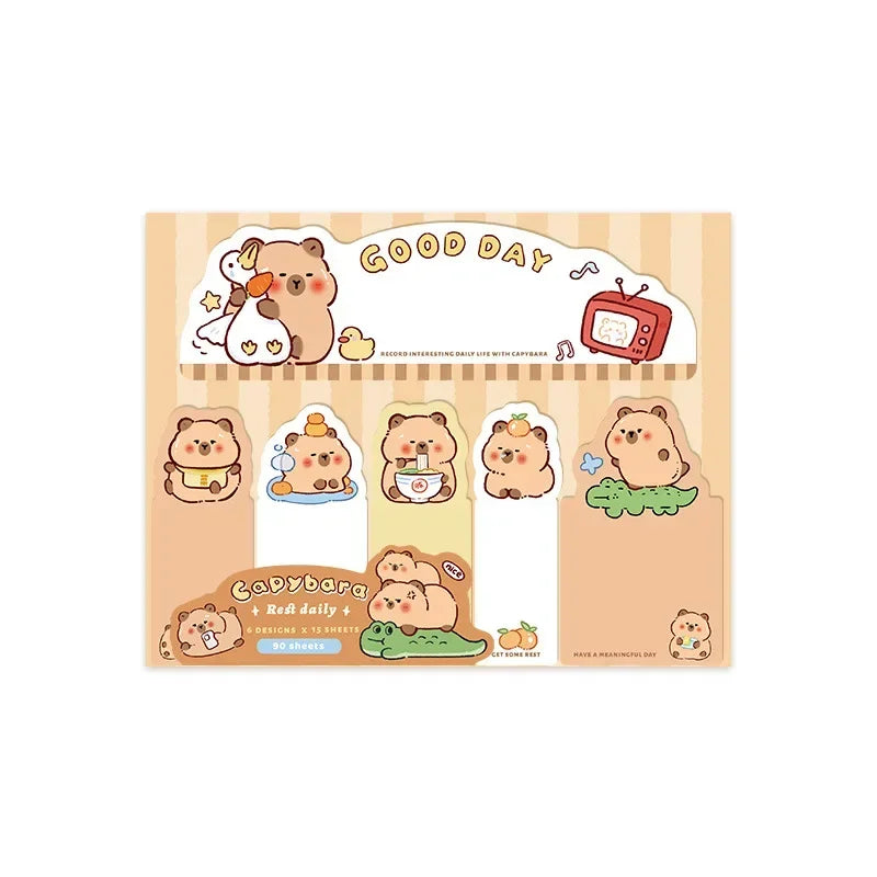 Cute Capybara Bookmark Sticky Notes