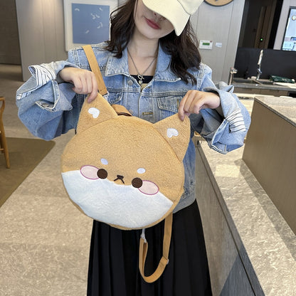 Model Holding Kawaii Shiba Inu Bag