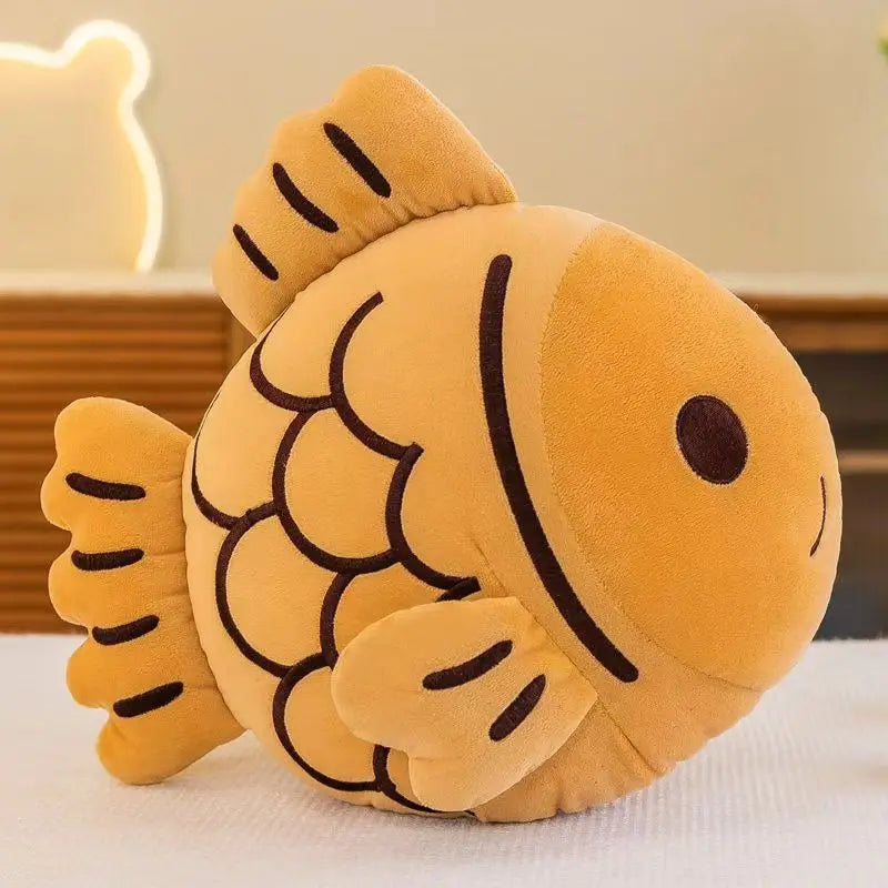 Kawaii Taiyaki Dessert Plushie on a table 