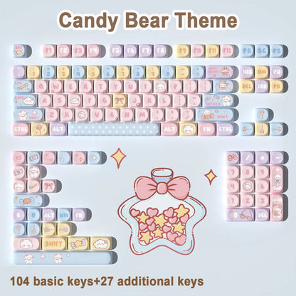 Candy Bear Keyboard Keycaps Set