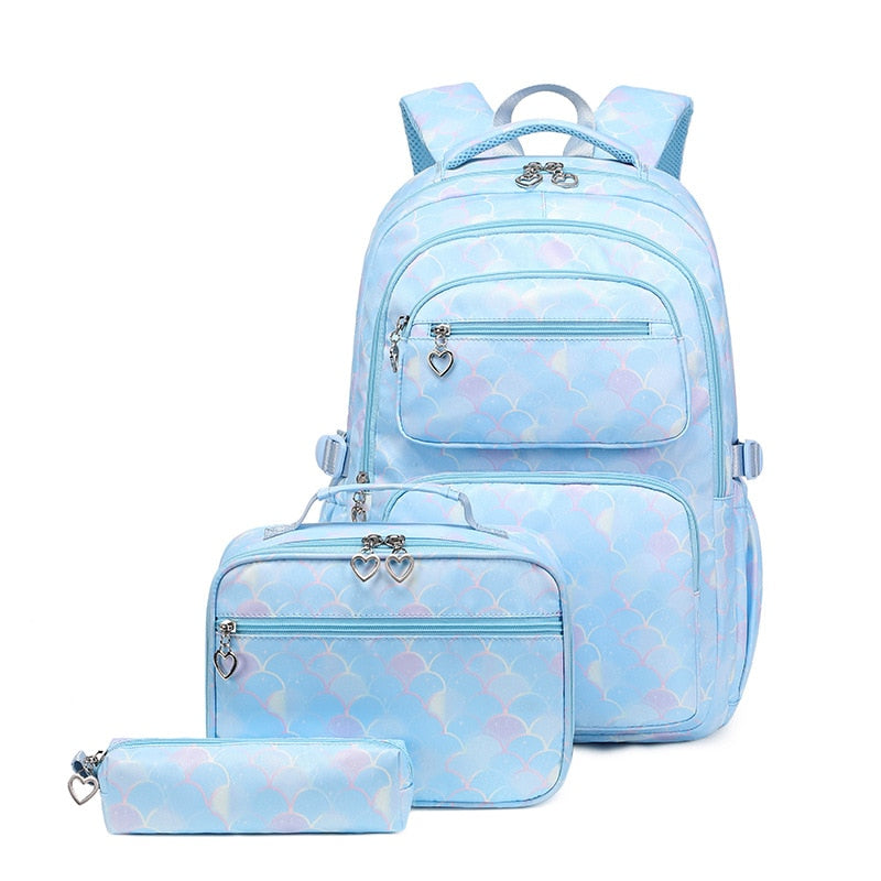 Kawaii Blue Mermaid Backpack