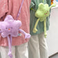 Kawaii Purple and Light Green Star Plushie Bags