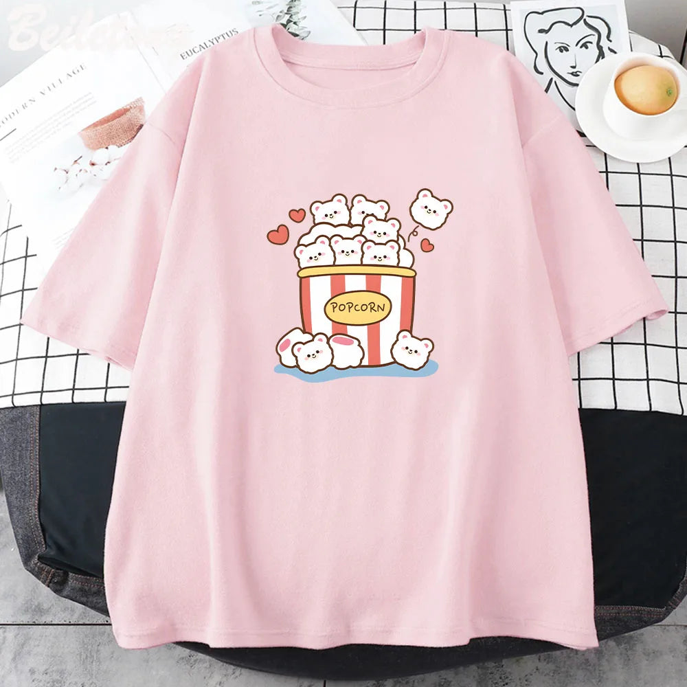 Cute Popcorn Bears T-Shirt