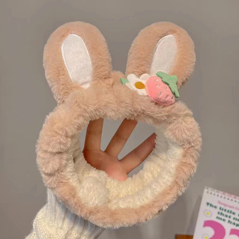 kawaii beige bunny headband 