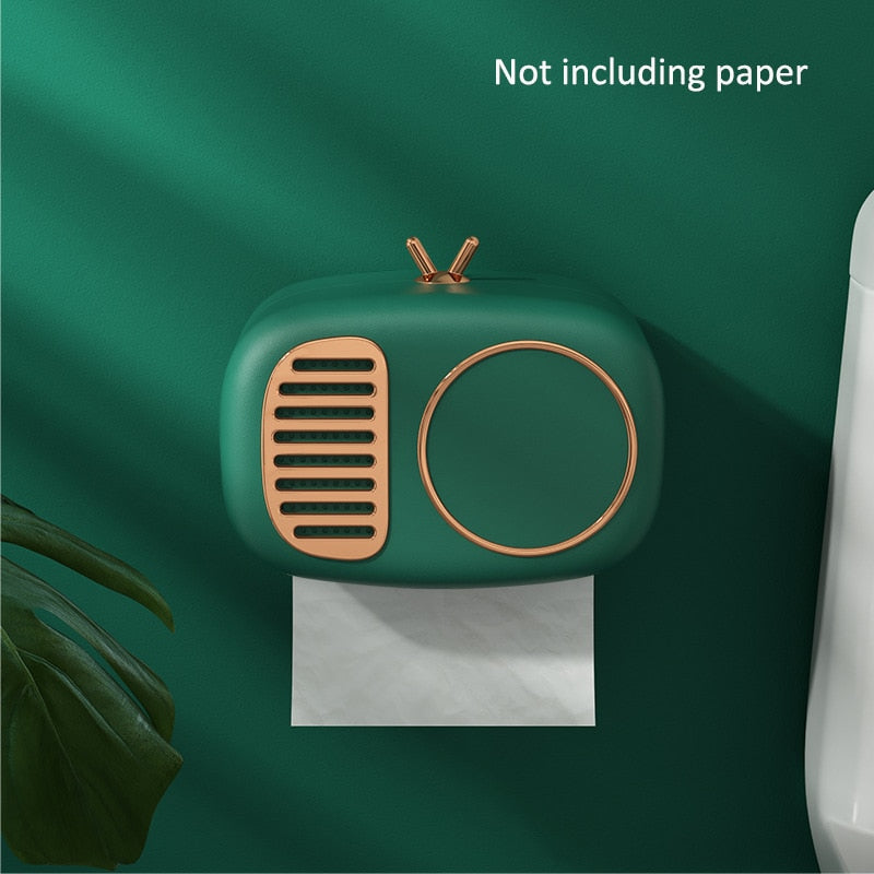 Kawaii Toilette Paper Dispenser Box in Green