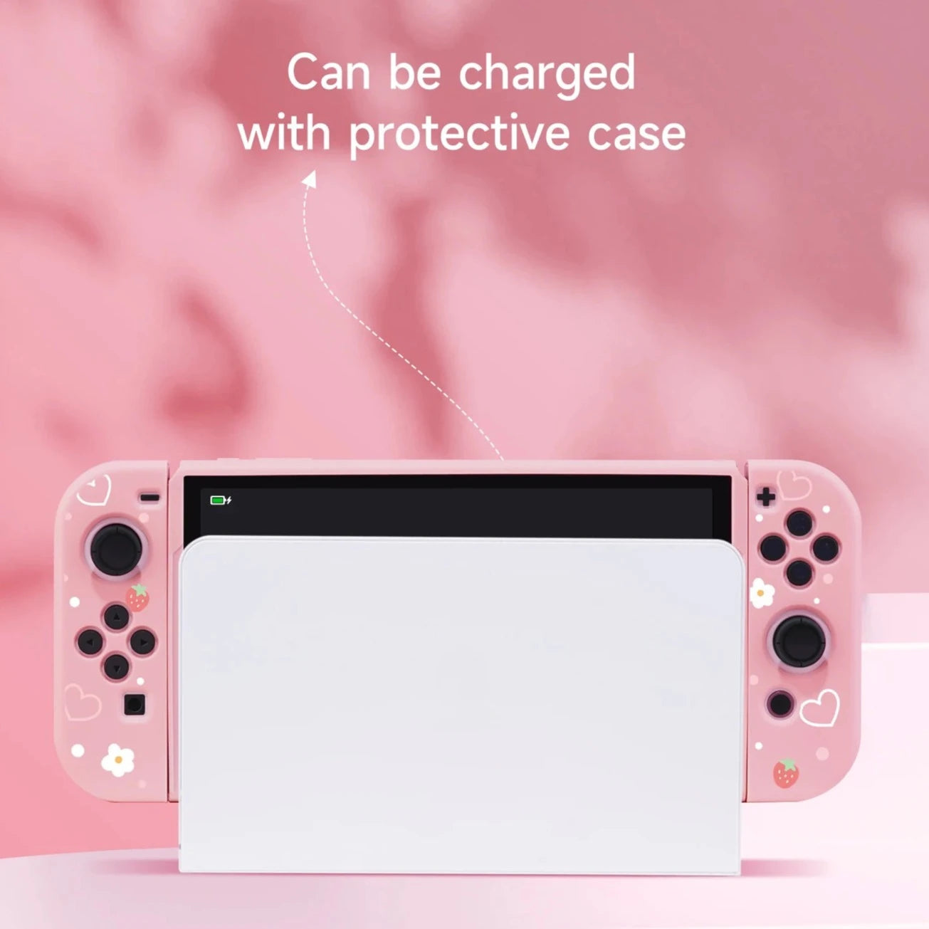 Strawberry Hearts Nintendo Switch Case