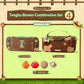 Tengbu Brown-Combination Set 4 Ruralcat with console and pouch on a green background