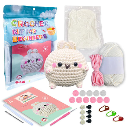 Chubby Bunny - Kawaii Crochet Kit For Beginners