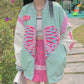 Kawaii Pastel Skeleton Heart Jacket