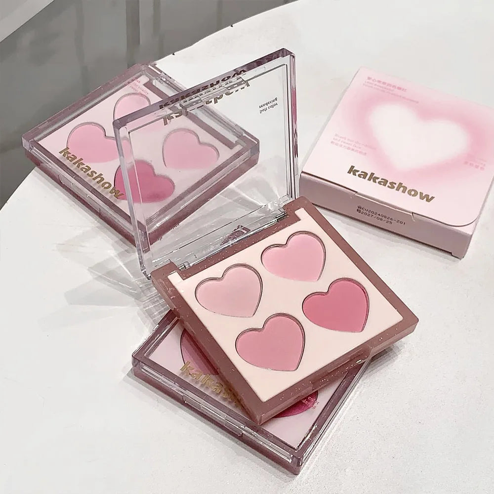 KAKASHOW Four-Color Heart Blush Palette