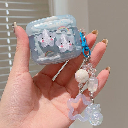 Kawaii Rainbow Star Clouds AirPods Case