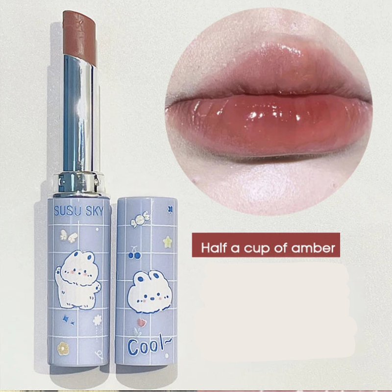 Kawaii Half a Cup of Amber SUSU SKY Moisturizing Lipstick 