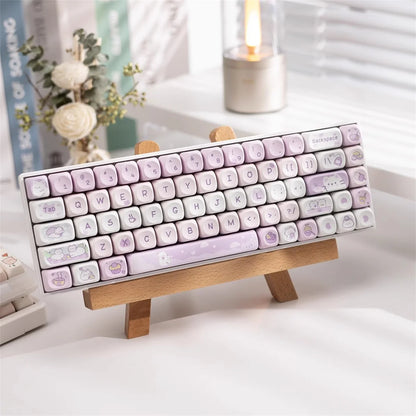 Kawaii Cat Lilac Key Caps