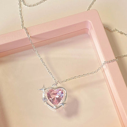 Sparkling Crystal Heart Necklace